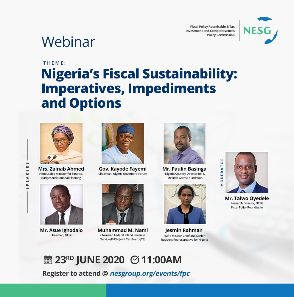 Nigeria’s Fiscal Sustainability: Imperatives, Impediments and Options, The Nigerian Economic Summit Group, The NESG, think-tank, think, tank, nigeria, policy, nesg, africa, number one think in africa, best think in nigeria, the best think tank in africa, top 10 think tanks in nigeria, think tank nigeria, economy, business, PPD, public, private, dialogue, Nigeria, Nigeria PPD, NIGERIA, PPD